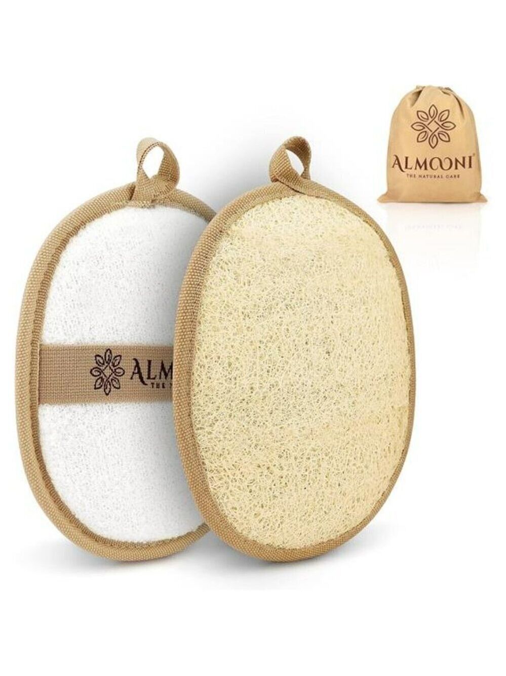 Natural Loofah Exfoliating Body Scrubber Made with Natural Egyptian Sponge